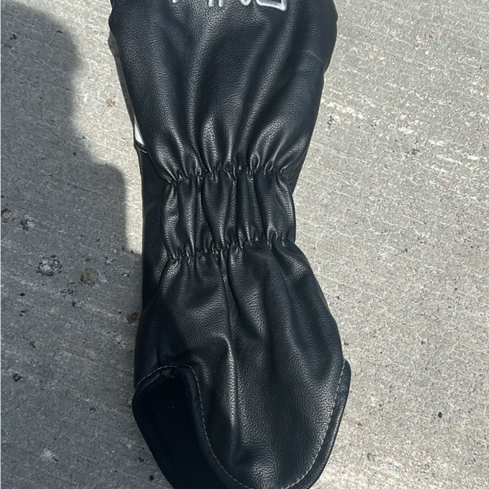 2/$20 PING G430 DRIVER LEATHER HEADCOVER GOLF CLUB DRIVER COVER black/white - Picture 2 of 6
